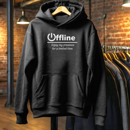 Offline, Enjoy My Presence For A Limited Time | Unisex | Funny Quote Gamer Hoodie